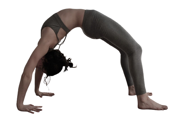 Lucía Pasardi en clase de yoga